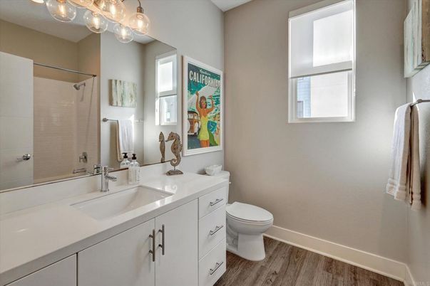 Bathroom, Interior, Wood Texture Flooring