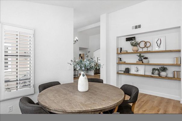 Dining room, Interior, Wood Texture Flooring