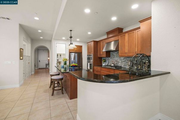 Interior, Kitchen, Pendant Lights, Recessed Lighting, Stainless Steel Appliances