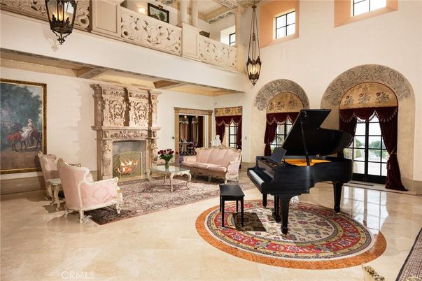 Fireplace, Interior, Living room, Piano