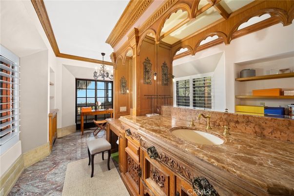 Bathroom, Chandelier, Interior