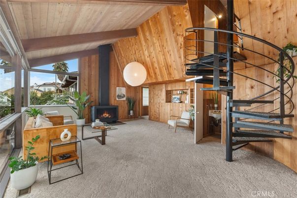 Fireplace, Interior, Pendant Lights, Wooden Beams, Wooden Ceilings, Wooden Walls