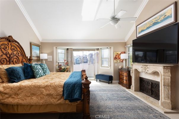 Bedroom, Fireplace, Interior