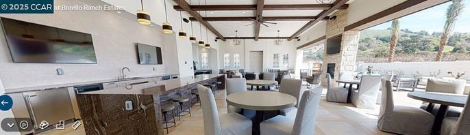 Dining room, Interior, Kitchen, Pendant Lights, Recessed Lighting, Stainless Steel Appliances, Wooden Beams