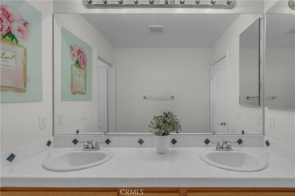 Bathroom, Dual Sink Vanities, Interior, Tile Countertops