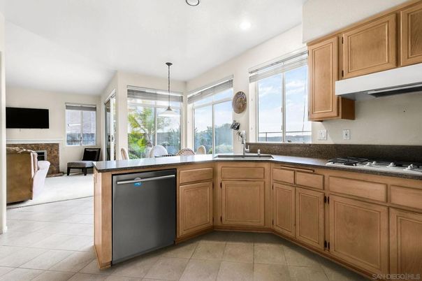 Dining room, Fireplace, Interior, Kitchen, Pendant Lights, Recessed Lighting