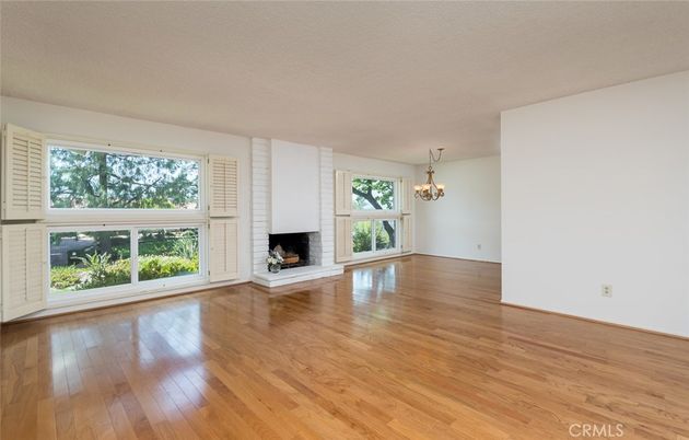 Chandelier, Empty room, Fireplace, Interior, Wood Texture Flooring