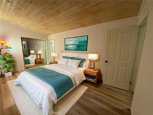 Bedroom, Interior, Wooden Ceilings, Wood Texture Flooring