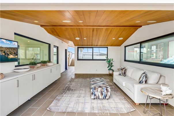 Interior, Living room, Recessed Lighting, Wooden Ceilings