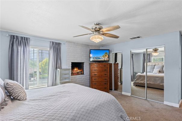 Bedroom, Fireplace, Interior