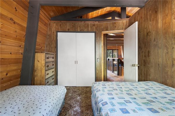 Bedroom, Interior, Wooden Beams, Wooden Walls