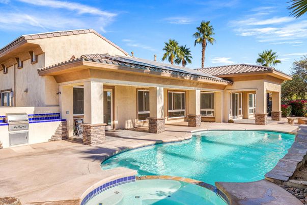 Exterior, Pool, Solar Panels
