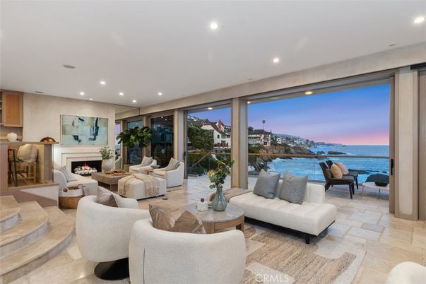 Fireplace, Interior, Living room, Recessed Lighting, Water