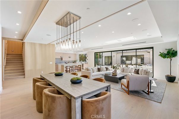 Dining room, Interior, Kitchen, Living room, Pendant Lights, Recessed Lighting, Wood Texture Flooring