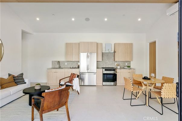 Dining room, Interior, Kitchen, Living room, Recessed Lighting, Stainless Steel Appliances