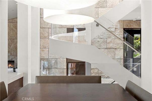 Fireplace, Interior, Pendant Lights, Stone Walls