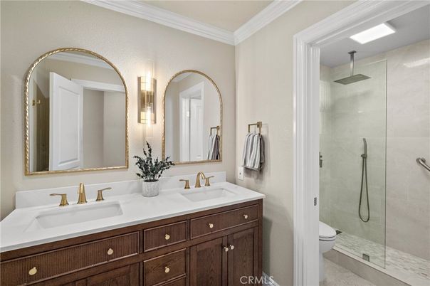 Bathroom, Dual Sink Vanities, Glass Shower, Interior