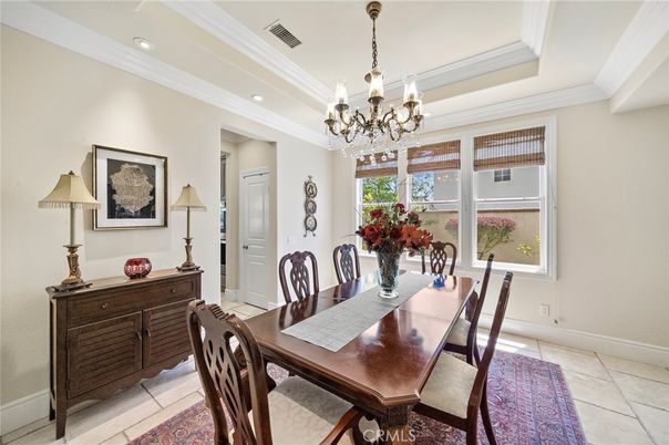 Chandelier, Dining room, Interior, Recessed Lighting