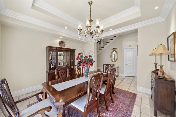 Chandelier, Dining room, Interior, Recessed Lighting