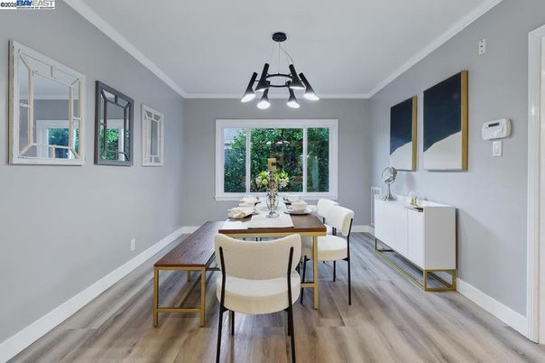 Chandelier, Dining room, Interior, Pendant Lights, Wood Texture Flooring