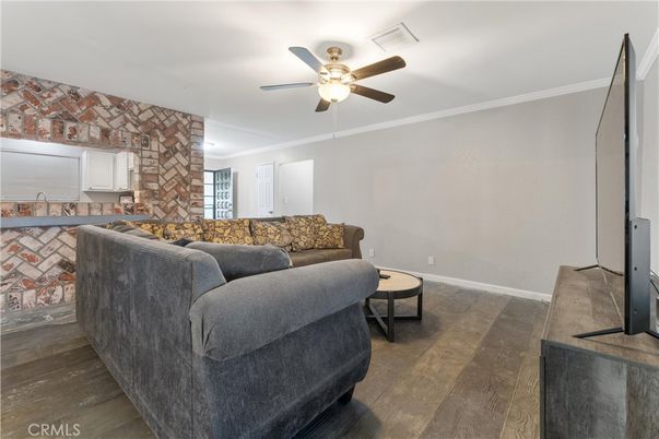 Interior, Living room, Stone Walls, Wood Texture Flooring