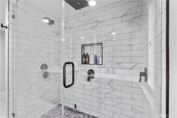 Bathroom, Glass Shower, Interior, Marble Walls