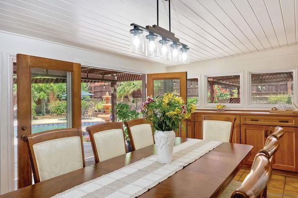 Dining room, Interior, Pendant Lights