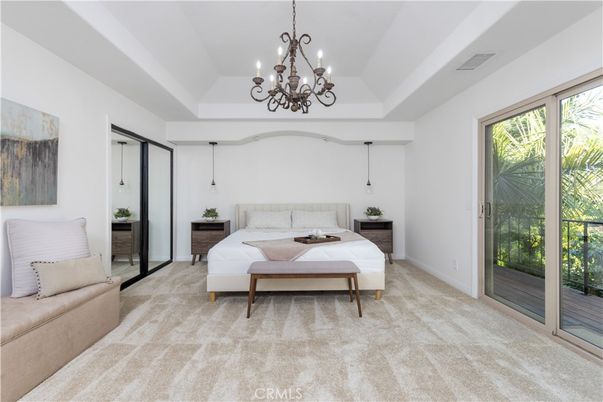 Bedroom, Chandelier, Interior