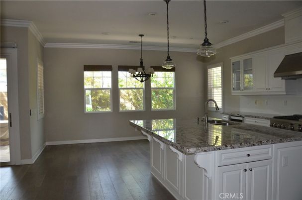 Interior, Kitchen, Pendant Lights, Wood Texture Flooring