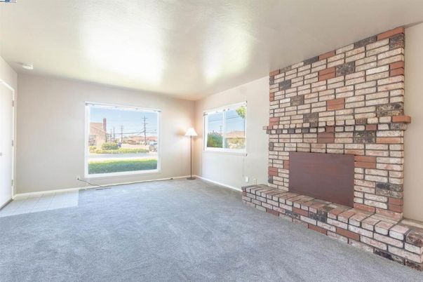 Empty room, Fireplace, Interior, Stone Walls