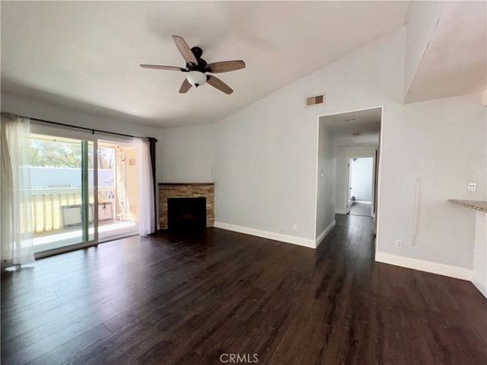 Empty room, Fireplace, Interior, Wood Texture Flooring