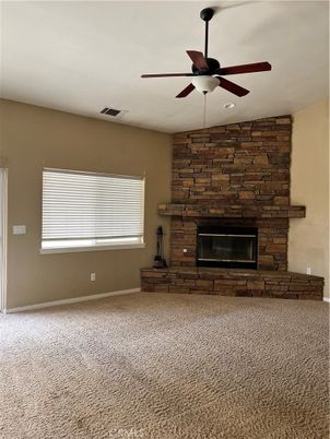 Empty room, Fireplace, Interior, Stone Walls