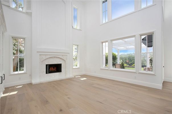Empty room, Fireplace, Interior, Wood Texture Flooring