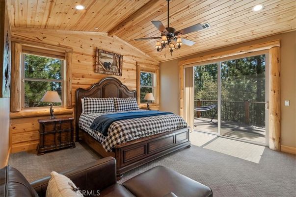 Bedroom, Interior, Recessed Lighting, Wooden Beams, Wooden Ceilings, Wooden Walls
