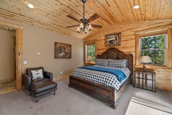 Bedroom, Interior, Recessed Lighting, Wooden Ceilings, Wooden Walls