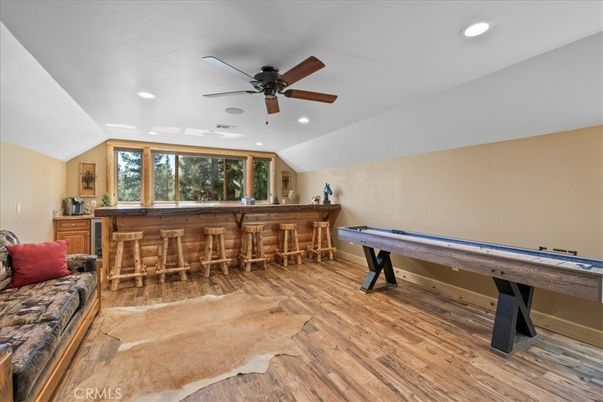 Billiard Table, Game Room, Interior, Recessed Lighting, Wood Texture Flooring
