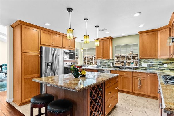 Interior, Kitchen, Pendant Lights, Recessed Lighting, Stainless Steel Appliances