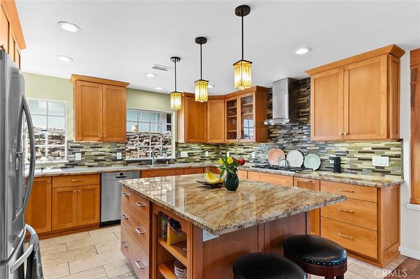 Interior, Kitchen, Pendant Lights, Recessed Lighting, Stainless Steel Appliances