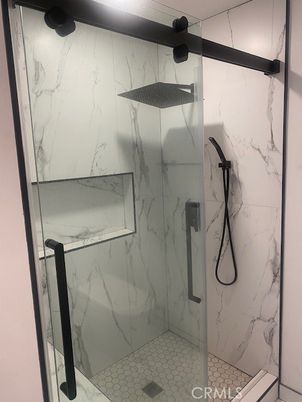 Bathroom, Glass Shower, Interior, Marble Walls