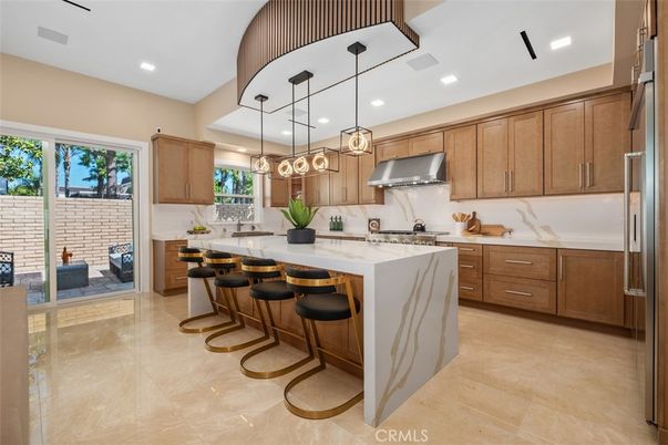 Interior, Kitchen, Pendant Lights, Recessed Lighting, Stainless Steel Appliances