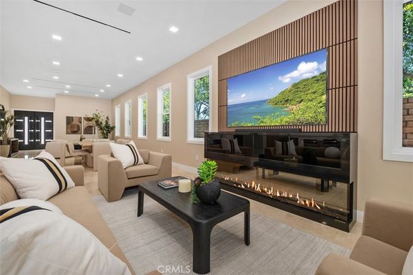 Fireplace, Interior, Living room, Recessed Lighting