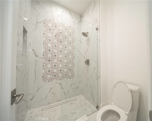 Bathroom, Glass Shower, Interior, Marble Walls
