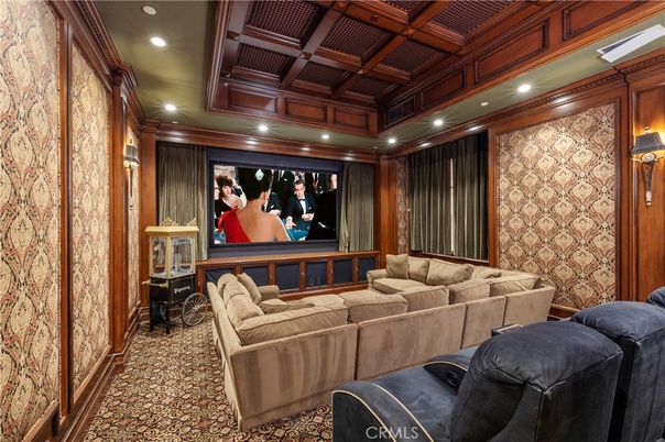 Home Theatre Room, Interior, Projection Screen, Recessed Lighting, Theatre Room