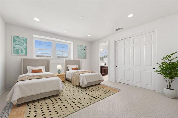 Bedroom, Interior, Recessed Lighting