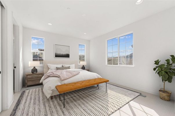 Bedroom, Interior, Recessed Lighting