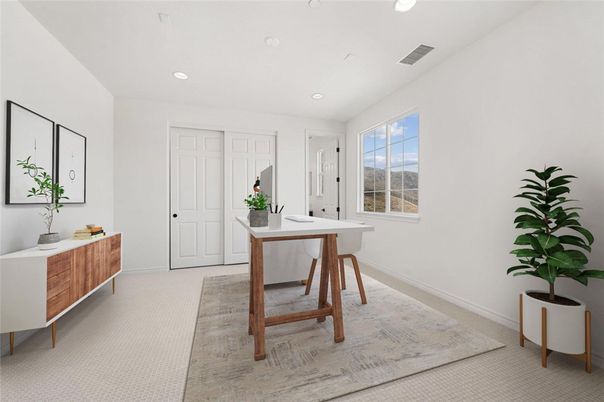 Home Office, Interior, Recessed Lighting