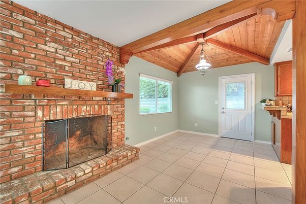Fireplace, Interior, Pendant Lights, Stone Walls, Wooden Beams, Wooden Ceilings