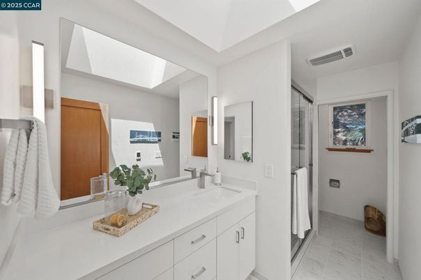 Bathroom, Dual Sink Vanities, Glass Shower, Interior, Marble