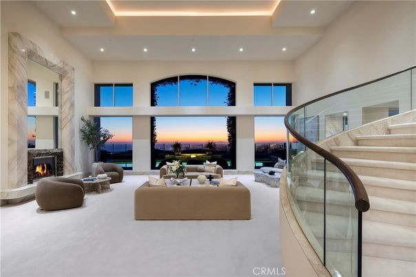 Fireplace, Interior, Living room, Recessed Lighting, Water