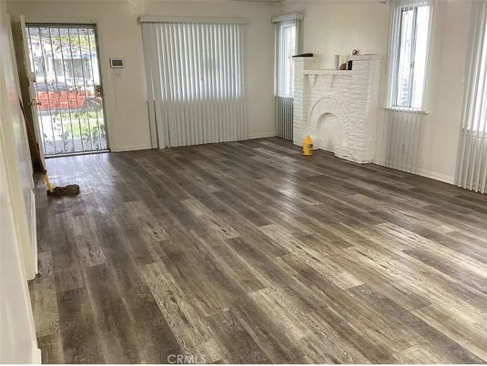 Empty room, Fireplace, Interior, Wood Texture Flooring